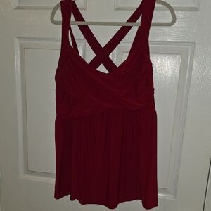 torrid Red Cross-Back Knit Tank